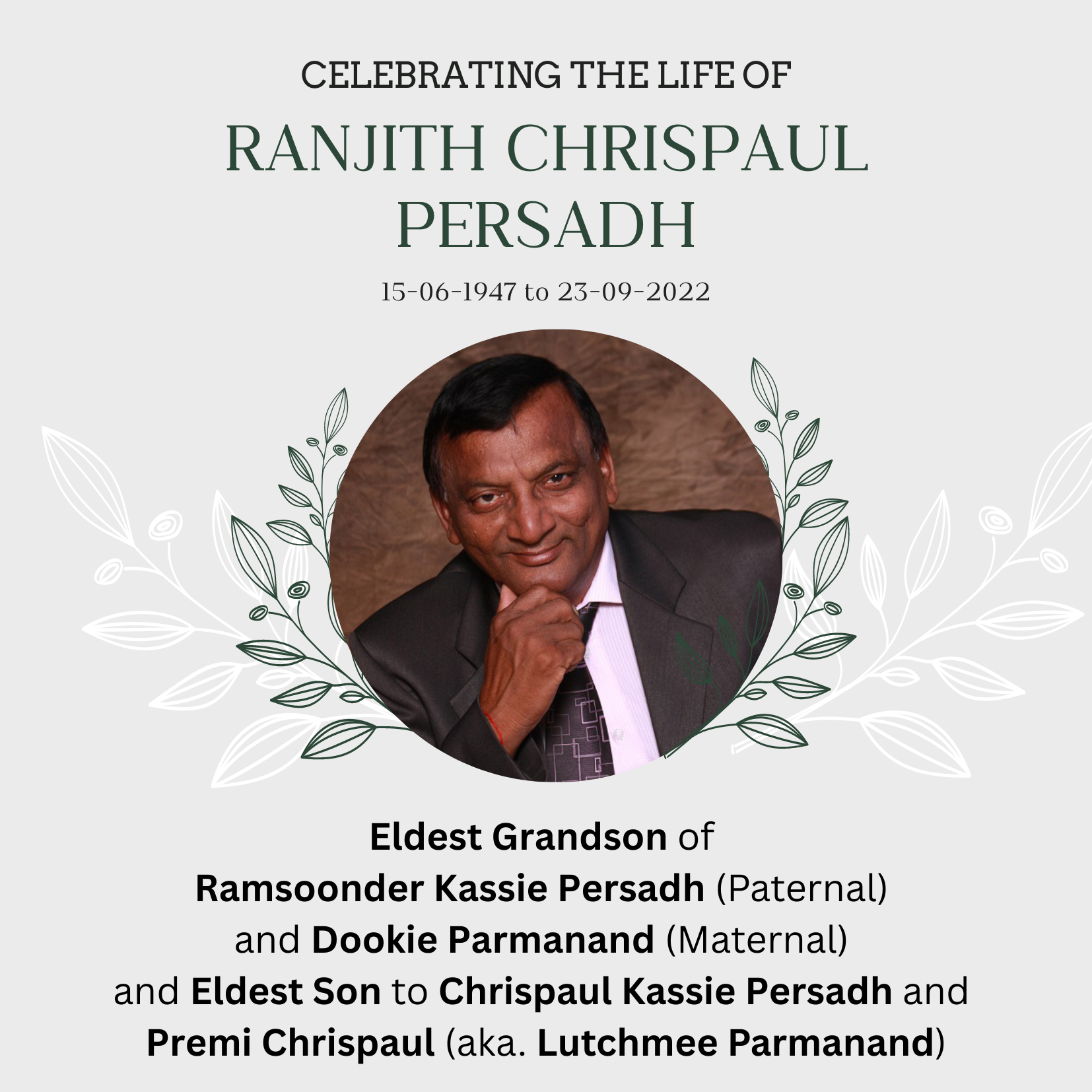 DARJYO Advisor - Ranjith Chrispaul Persadh