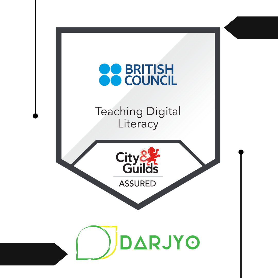 British Council and City and Guilds Assured credential issued to DARJYO